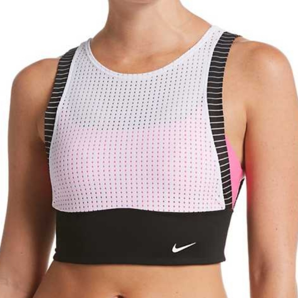 EUC Nike Mesh Layered Midkini Sport Top